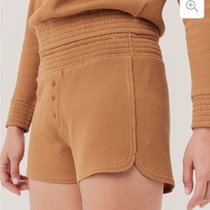 Pact Lite-Waffle Sleep Short in Camel - 2XL